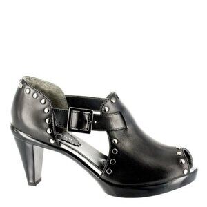 Black Athena Peep-Toe Pump- Wide E149